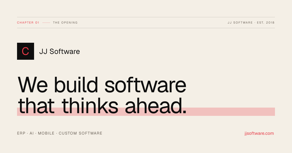 JJ Software — Engineering Intelligence Into Every Business